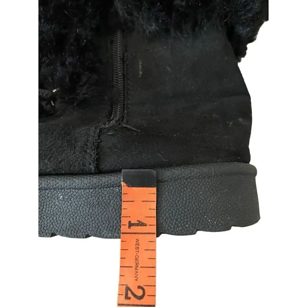 Espirit Faux Fur Lace Up Winter Ankle Boots Snow Outdoors Furry